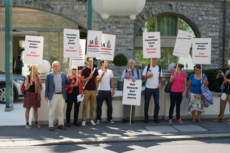 Politaktion Gegen Pauschalsteuern In Vitznau Zentralplus